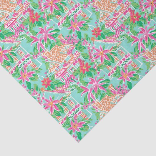 Palm Beach Kerst Waterverf Gingerbread House Tissuepapier (Detail)