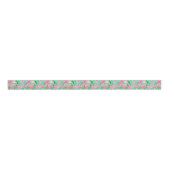 Palm Beach Kerst Waterverf Gingerbread Huizen Grosgrain Lint (Voorkant)