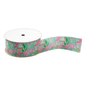Palm Beach Kerst Waterverf Gingerbread Huizen Grosgrain Lint (Spoel)