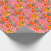 Palm Beach Kerst Waterverf Ornamenten Cadeaupapier (Hoek)