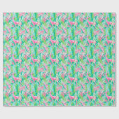 Palm Beach Kerst Waterverf Rendieren Cadeaupapier (Vlak)