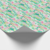 Palm Beach Kerst Waterverf Rendieren Cadeaupapier (Hoek)