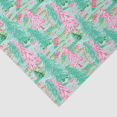 Palm Beach Kerst Waterverf Roze & Groene Bomen Tissuepapier (Detail)