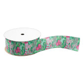 Palm Beach Kerst Waterverf Roze Kousen Grosgrain Lint (Spoel)