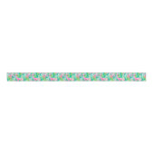 Palm Beach Kerst Waterverf Roze rendier Grosgrain Lint (Voorkant)