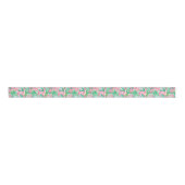 Palm Beach Kerst Waterverf Roze rendier Grosgrain Lint (Voorkant)