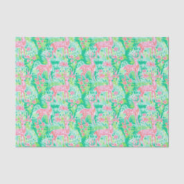 Palm Beach Kerst Waterverf Roze rendier Tissuepapier