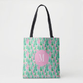 Palm Beach Kerstbomen monogram Tote Bag (Voorkant)