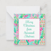 Palm Beach Kerstmis Gingerbread House Enclosure Notitiekaartje (Voorkant)