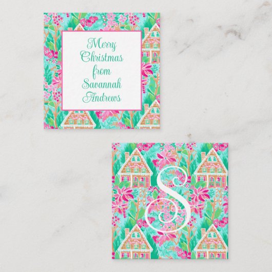 Palm Beach Kerstmis Gingerbread House Enclosure Notitiekaartje (Voorkant / Achterkant)