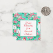 Palm Beach Kerstmis Kerstman Gift Enclosure Notitiekaartje (Voorkant / Achterkant in situ)