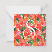 Palm Beach Kerstmis Poinsettia Gift Enclosure Notitiekaartje (Achterkant)