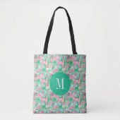 Palm Beach Kerstmis rendieren monogram Tote Bag (Voorkant)