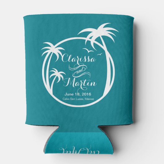 Palm Beach Logo | KIES UW ACHTERGRONDKLEUR Blikjeskoeler (Achterkant)