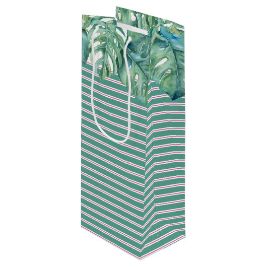 Palm Beach met kerstwijn Wijn Cadeautas (Voorkant Gekanteld)