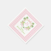 Palm Beach Monogram Crest Meisjesuitje Weekend Servet (Hoek)