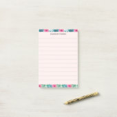 Palm Beach Monstera Bladeren Hibiscus Aangepaste G Post-it® Notes (Op bureau)