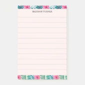 Palm Beach Monstera Bladeren Hibiscus Aangepaste G Post-it® Notes (Voorkant)
