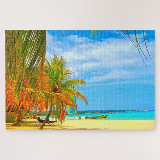Palm Beach Montego Bay Jamaica Jigzaag Puzzle Legpuzzel (Horizontaal)
