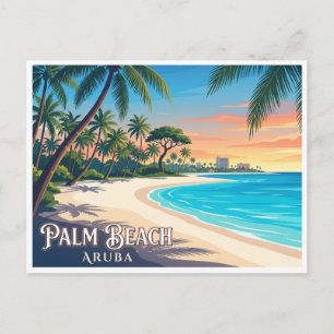 Palm Beach Noord Aruba Briefkaart