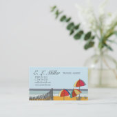 Palm Beach Ocean Nautical Travel Agent Visitekaartje (Staand voorkant)