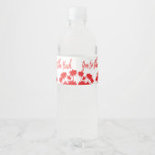 Palm Beach Party Favor Waterfles Etiket (Achterkant)