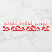 Palm Beach Party Favor Waterfles Etiket (Enkel label)