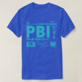  Palm Beach PBI Airport Code Reisdag huren T-shirt (Design voorkant)