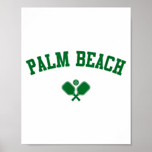 Palm beach pickleball groen poster