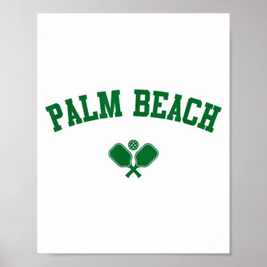 Palm beach pickleball groen poster (Voorkant)