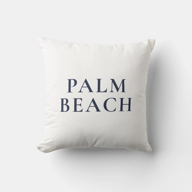 Palm Beach Preppy Coastal Kussen (Voorkant)