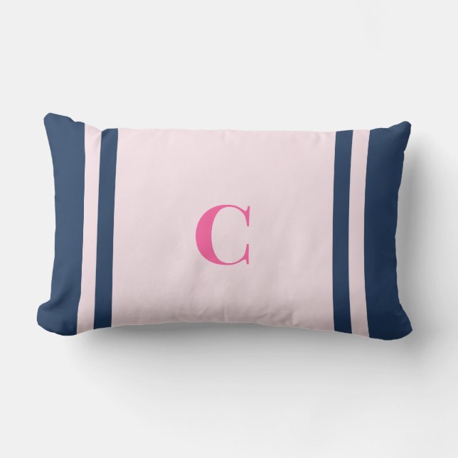 Palm Beach Preppy Monogram Lenden Kussen (Voorkant)