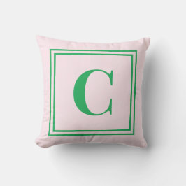 Palm Beach Preppy Monogram Throw Pillow Kussen