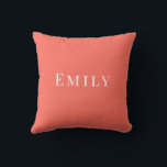 Palm Beach Preppy Personalized Name Throw Pillow  Kussen<br><div class="desc">Colorful Custom Name Dorm Pillow | Preppy College Dorm Decor Brighten your space with this Palm Beach preppy personalized name throw pillow, featuring a bold custom name in vibrant resort-inspired colors. Designed with a clean script style and cheerful coastal palette, this pillow adds personality and color to college dorm rooms,...</div>