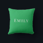 Palm Beach Preppy Personalized Name Throw Pillow  Kussen<br><div class="desc">Colorful Custom Name Dorm Pillow | Preppy College Dorm Decor Brighten your space with this Palm Beach preppy personalized name throw pillow, featuring a bold custom name in vibrant resort-inspired colors. Designed with a clean script style and cheerful coastal palette, this pillow adds personality and color to college dorm rooms,...</div>