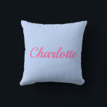 Palm Beach Preppy Personalized Name Throw Pillow  Kussen<br><div class="desc">Colorful Custom Name Dorm Pillow | Preppy College Dorm Decor Brighten your space with this Palm Beach preppy personalized name throw pillow, featuring a bold custom name in vibrant resort-inspired colors. Designed with a clean script style and cheerful coastal palette, this pillow adds personality and color to college dorm rooms,...</div>