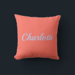 Palm Beach Preppy Personalized Name Throw Pillow Kussen<br><div class="desc">Colorful Custom Name Dorm Pillow | Preppy College Dorm Decor Brighten your space with this Palm Beach preppy personalized name throw pillow, featuring a bold custom name in vibrant resort-inspired colors. Designed with a clean script style and cheerful coastal palette, this pillow adds personality and color to college dorm rooms,...</div>