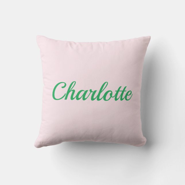 Palm Beach Preppy Personalized Name Throw Pillow  Kussen (Achterkant)