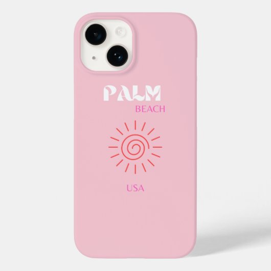 Palm Beach, Preppy, Preppy kamer, roze Case-Mate iPhone Case (Achterkant)