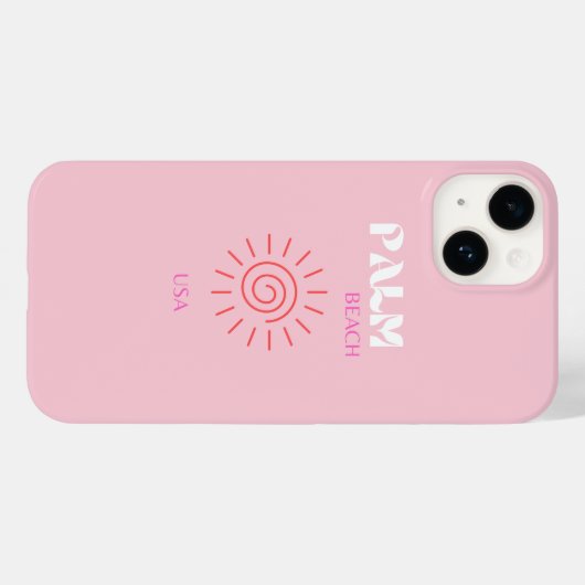 Palm Beach, Preppy, Preppy kamer, roze Case-Mate iPhone Case (Achterkant (horizontaal))