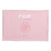 Palm Beach, Preppy, Preppy kamer, roze Kussensloop (Achterkant)