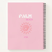 Palm Beach, Preppy, Preppy kamer, roze Notitieboek (Achterkant)