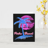 Palm Beach Retro 80s esthetisch Kaart (Gele Bloem)