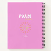 Palm Beach, Retro Art, Preppy, Pink Art, Roze Notitieboek (Achterkant)