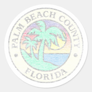 Palm Beach Ronde Sticker