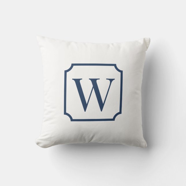 Palm Beach Roze Monogram Slaapkamer Kussen (Voorkant)