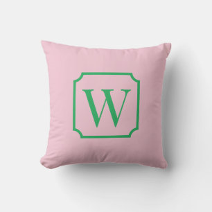 Palm Beach Roze Monogram Studenten Slaapkamer Kuss Kussen