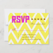 PALM BEACH RSVP Yellow Chevron Linen Paper (Voorkant)