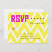PALM BEACH RSVP Yellow Chevron Linen Paper (Voorkant / Achterkant)