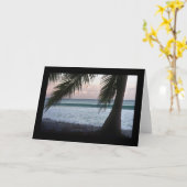 Palm Beach Scene Kaart (Gele Bloem)